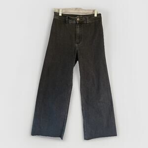 Billabong Free Fall Dark Wash Wide Leg Frayed Black Denim Jeans Y2K NWT Size 29